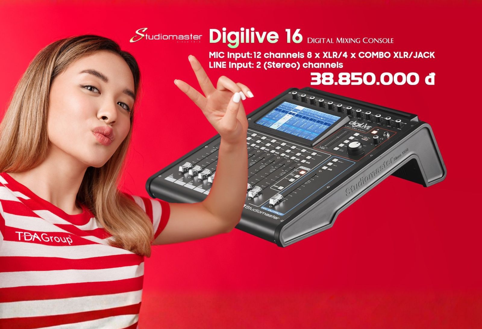 Mixer Digital Studiomaster DigiLive 16