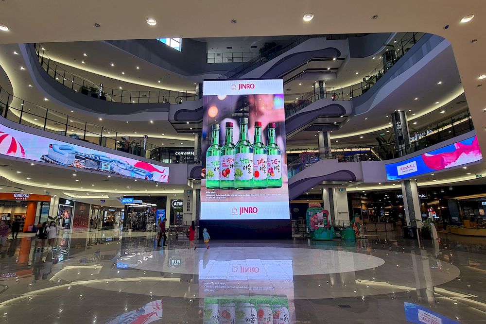 Màn hình LED quảng cáo trung tâm thương mại