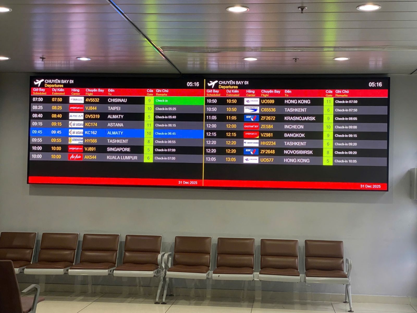 màn hình led Cảng hàng không Quốc tế Phú Quốc