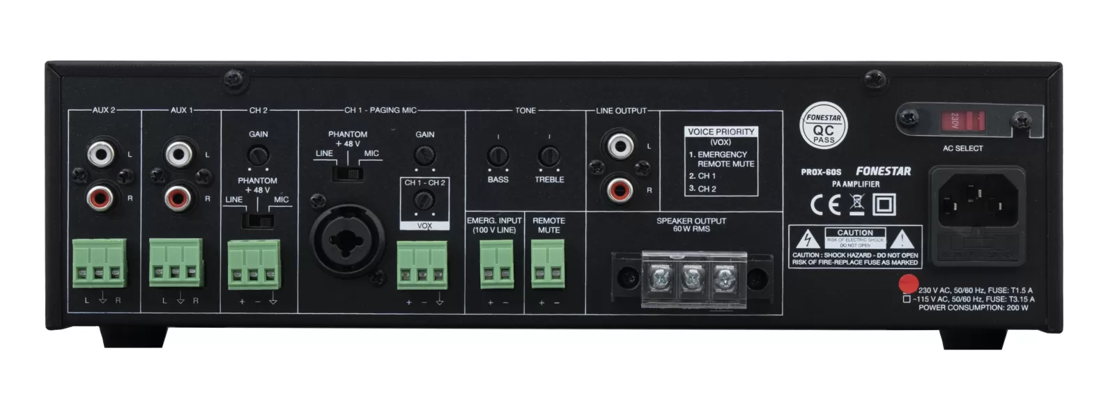 Bộ Khuếch Đại Ampli Fonestar PROX-60S
